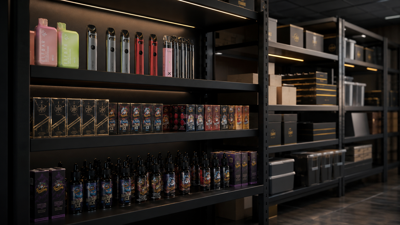 Lord of Vapes customer service and product display