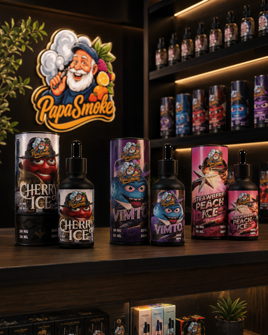 Papa Smoke Blueberry Ice bottle and packaging